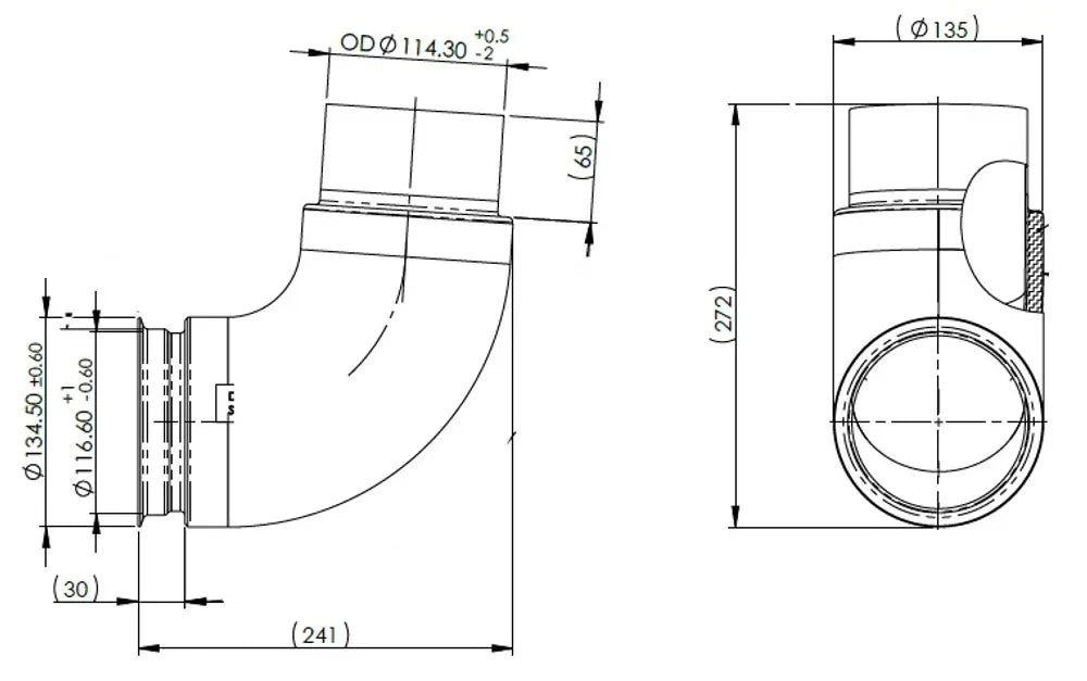 Tubo di scarico coibentato per Volvo - 8AA016