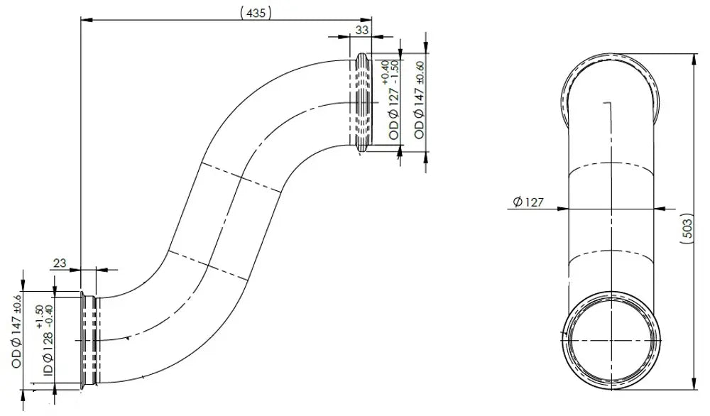 Tubo di scarico per Volvo - 8AA032
