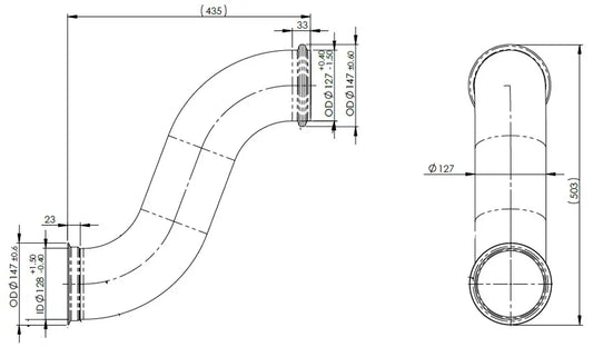 Tubo di scarico per Volvo - 8AA032