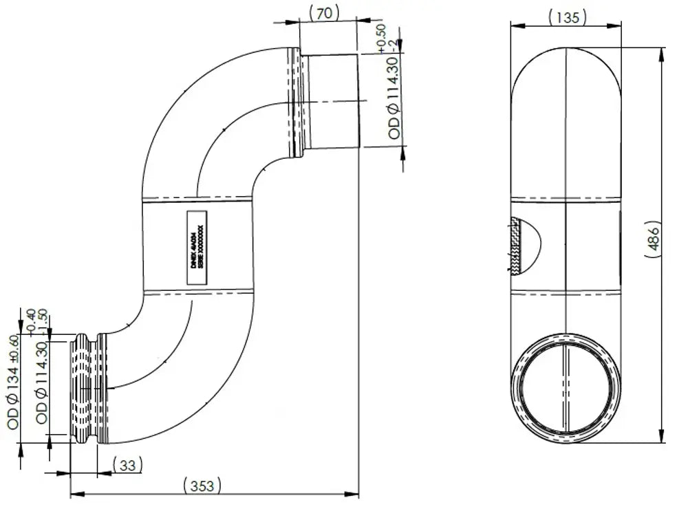 Tubo di scarico coibentato per Volvo - 8AE029