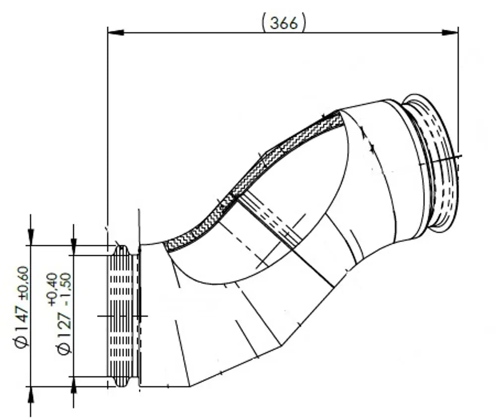 Tubo di scarico coibentato per Volvo - 8AE048