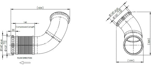 Tubo di scarico con flessibile, D2S+ per Volvo - 8AE049