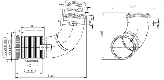 Tubo di scarico con flessibile, D2S+ per Volvo - 8AE059