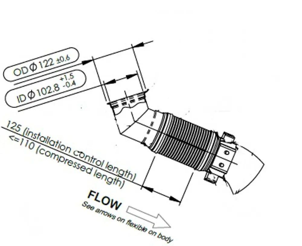 Tubo di scarico con flessibile, D2S+ per Renault/Volvo - 8AG018