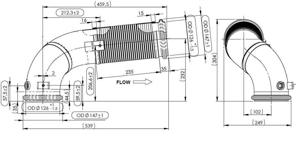 Tubo flessibile per Volvo - 8AE001