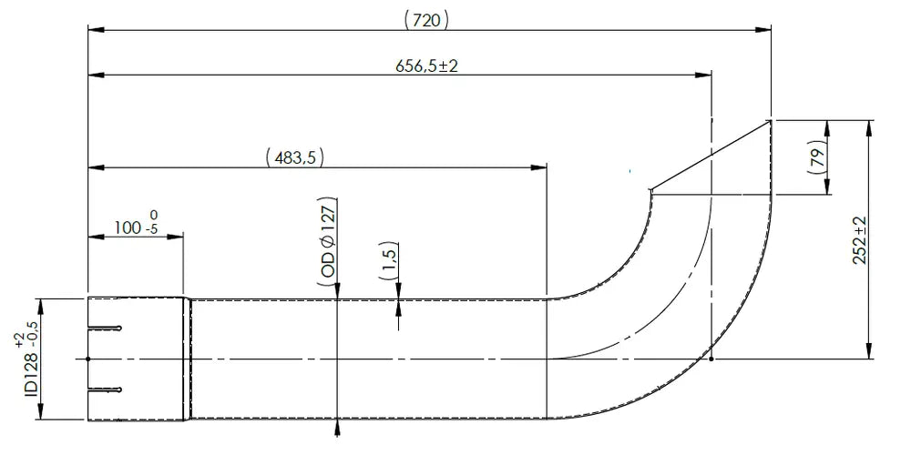 Tubo di scarico per Volvo - 8AG007