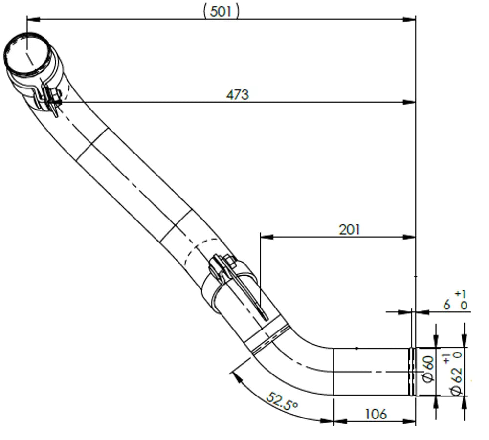 Tubo liquido di raffreddamento per Volvo - 8AN005