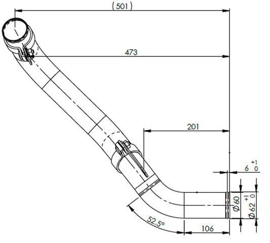 Tubo liquido di raffreddamento per Volvo - 8AN005