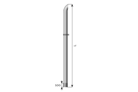 Tubo, Alu, Ø= 120mm, 2250mm - 91623