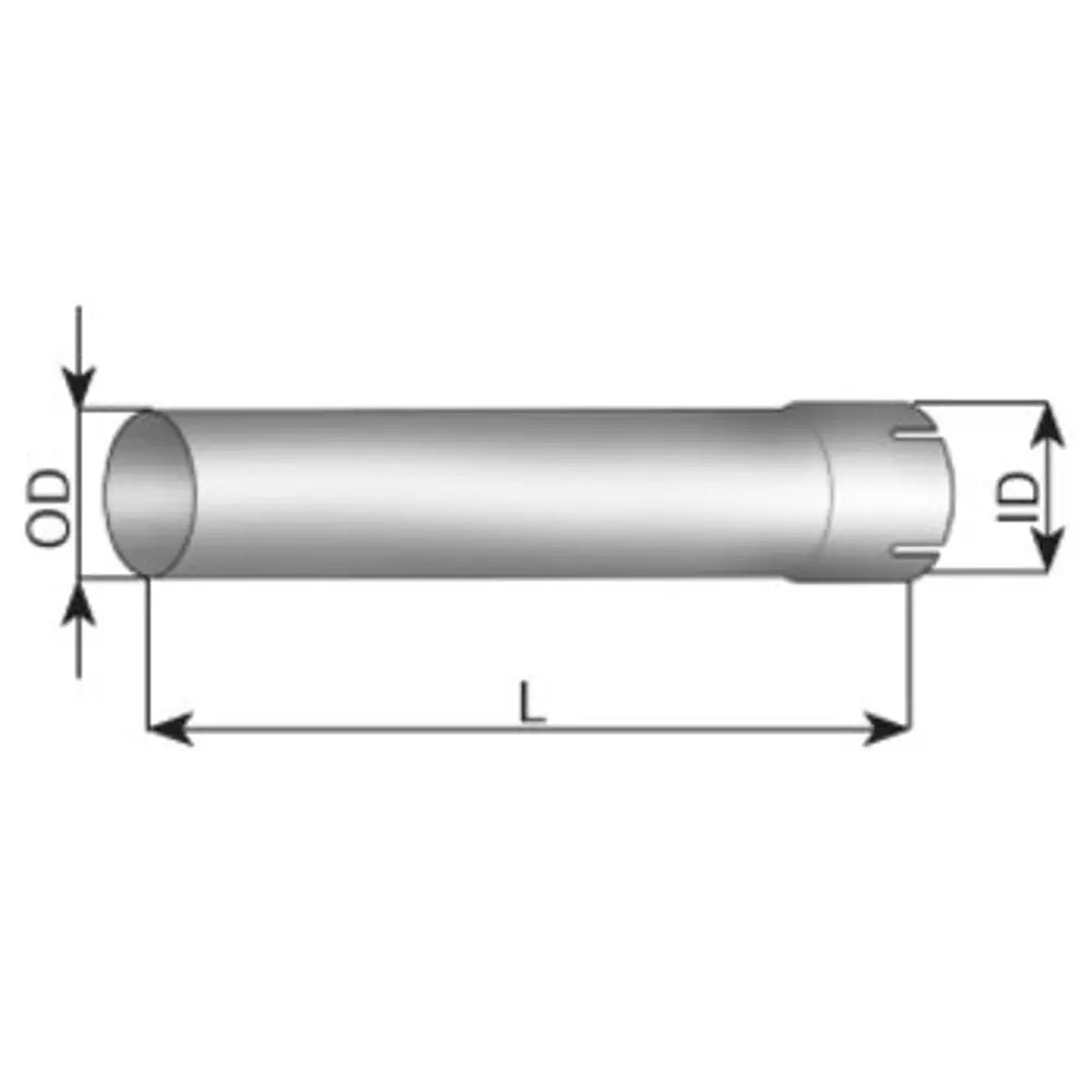Tubo di prolunga, OD/ID=69.8/70.3 / L=1000, ALU - 93070