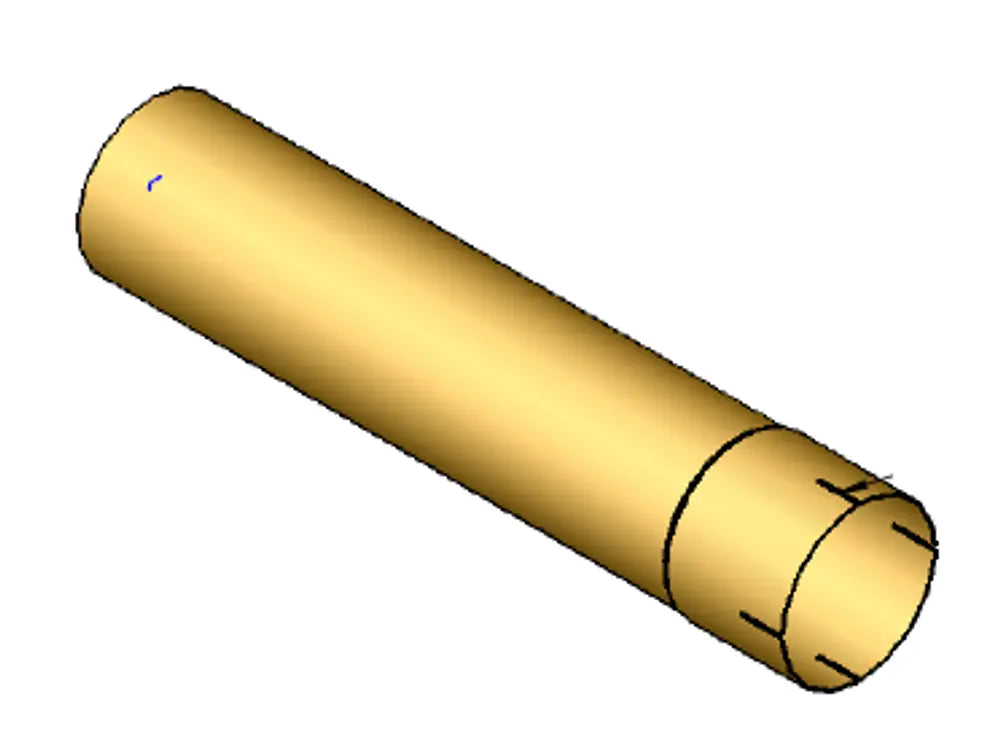 Tubo di prolunga, OD/ID= 127/128 / L=600, ALU - 93627