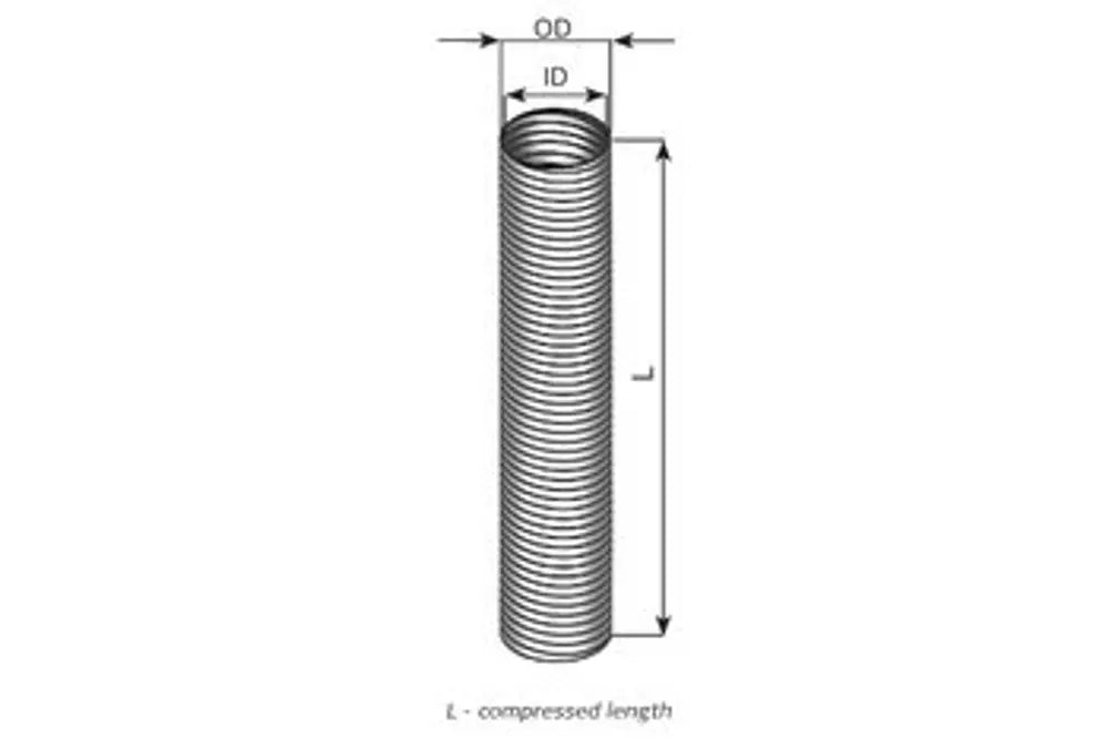 Tubo flessibile, D2S, OD/ID=29/25 L=1000, SS - 95125