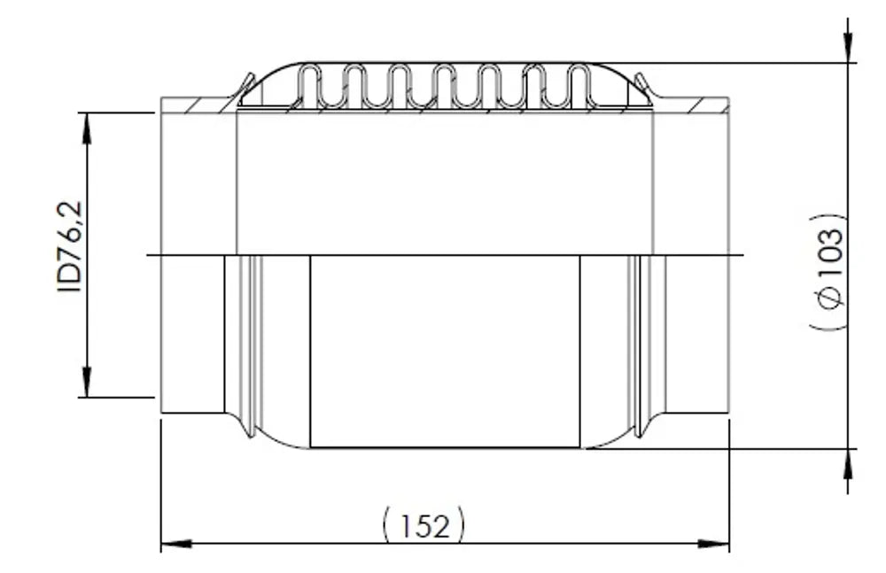 Soffietto, ID=76.2  L=152, SS - 95334