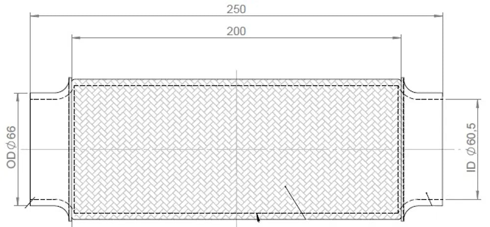 Soffietto, ID=60.5  L=250, SS - 95361