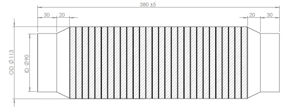 Soffietto, ID=90  L=385, SS - 95389