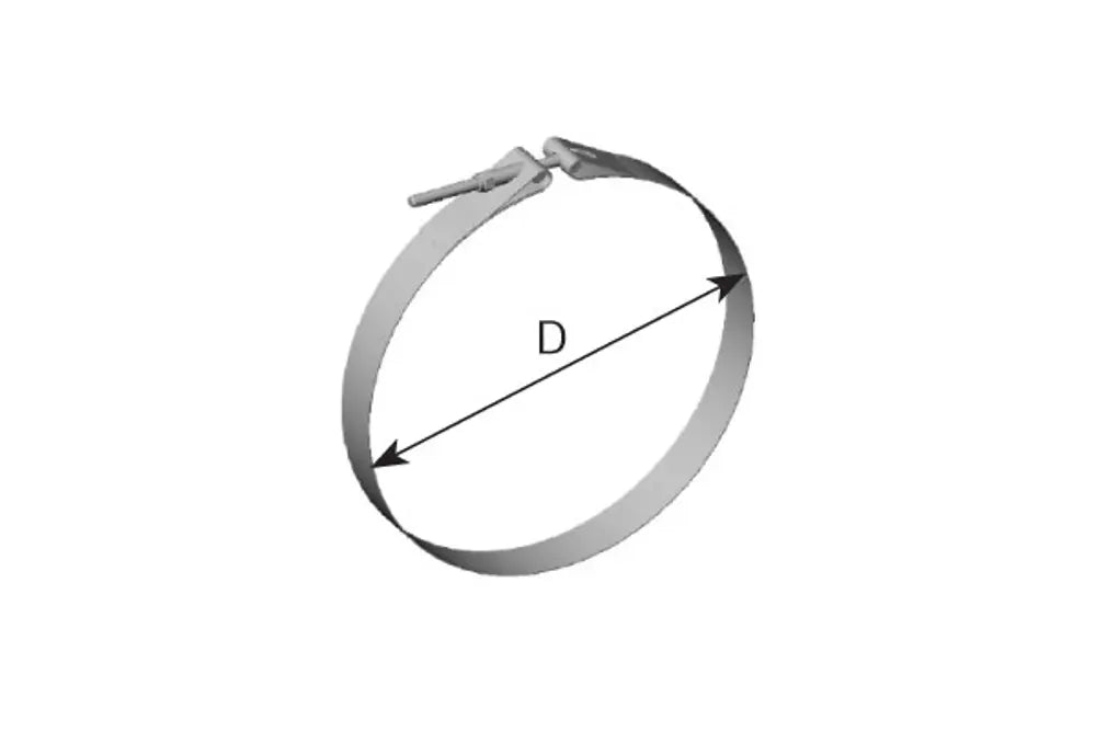 155.0Mm Fascia per silenziatore S/S - 95400