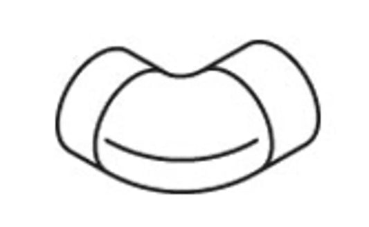 90ø Gomito di scarico, OD=88.9 / L=180, SPD - 96088