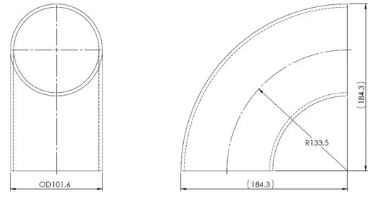 90ø Gomito Cast OD=101.6 / T=3.6, SPD - 96202