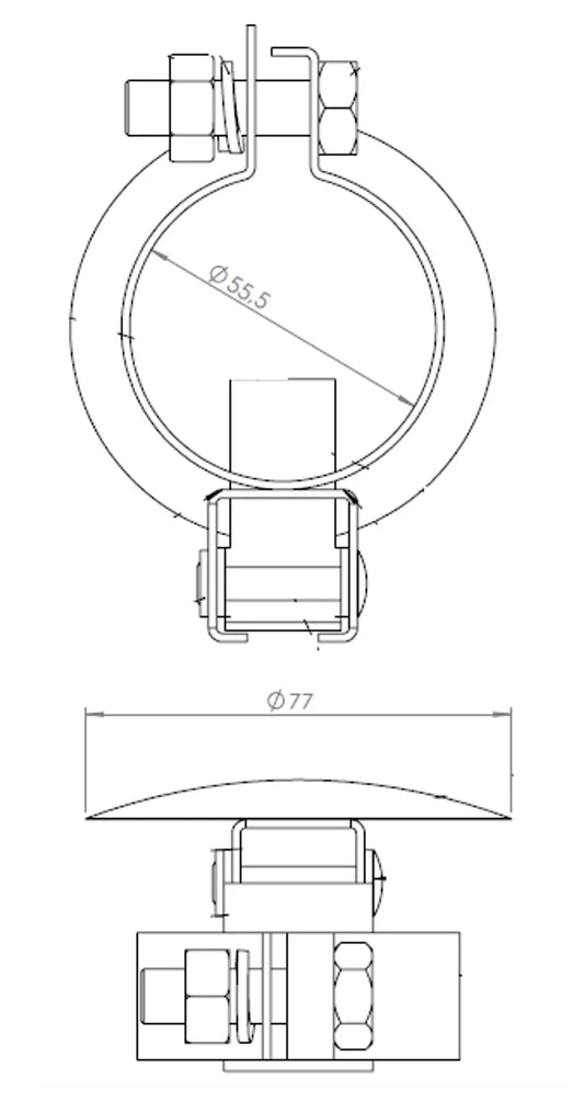 Parapioggia, Ø=55, ZINC - 98455