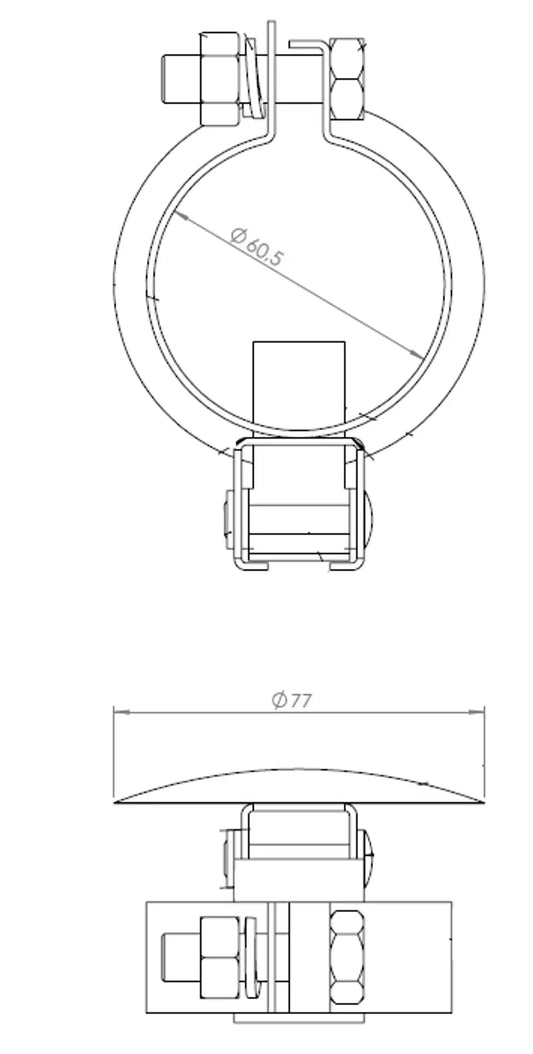 Parapioggia, Ø=60, ZINC - 98461