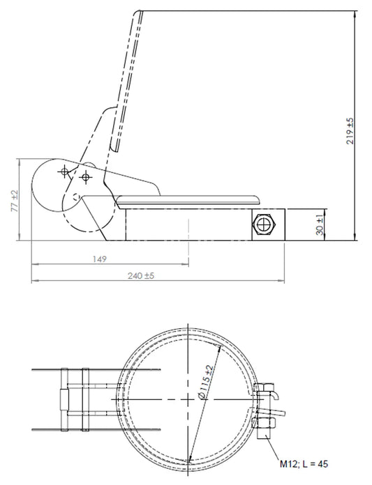 Parapioggia, Ø=115, INOX - 98614