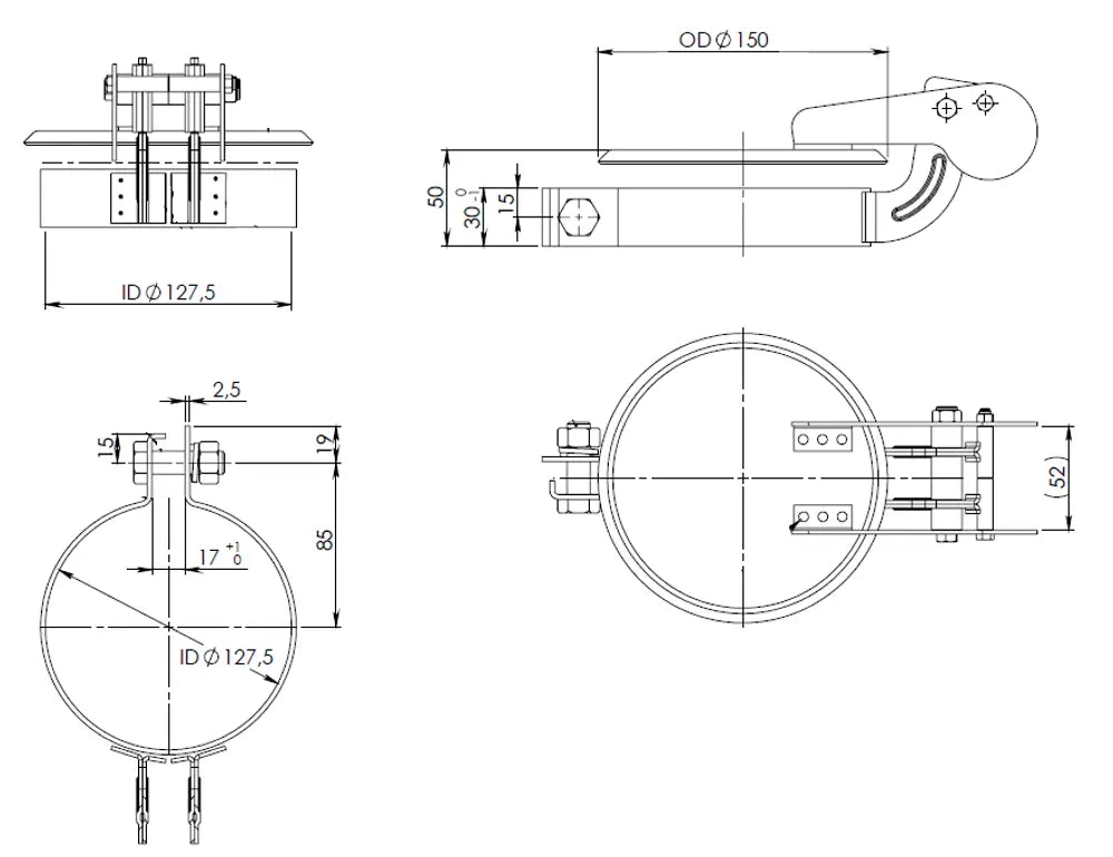 Parapioggia, Ø=127.5, INOX - 98627