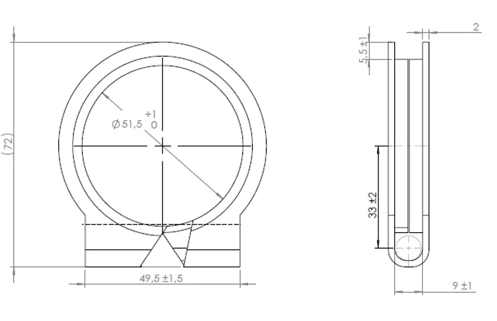Fascetta per marca camion per Mercedes, Ø=48-51 mm, ALU - 99051