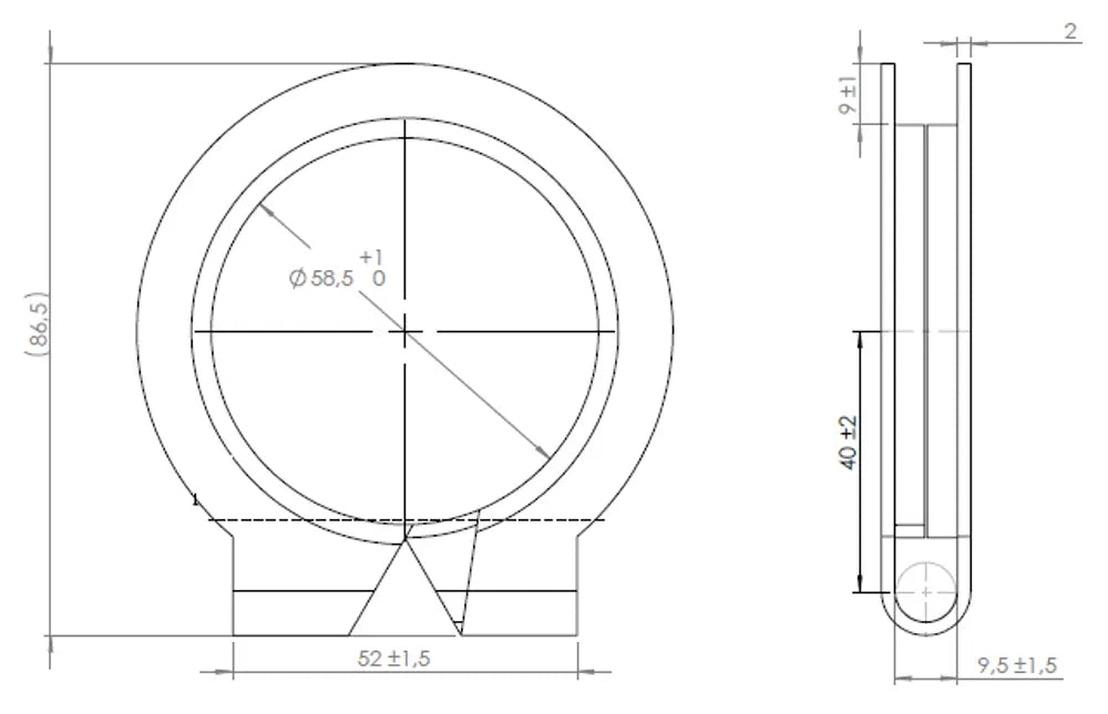 Fascetta per marca camion per Volvo, Ø=55-58 mm, ALU - 99058