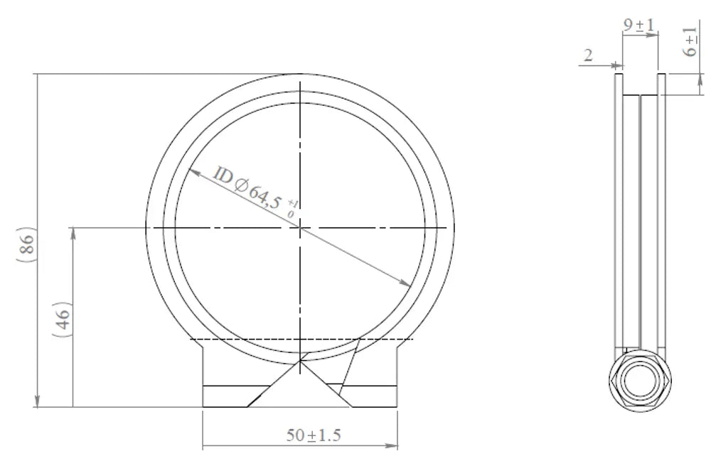 Fascetta per marca camion per Mercedes, Ø=61-64 mm, ALU - 99064