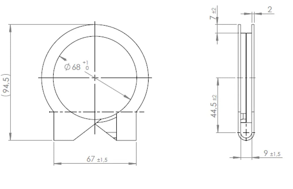 Fascetta per marca camion per Mercedes, Ø=65-67 mm, ALU - 99067