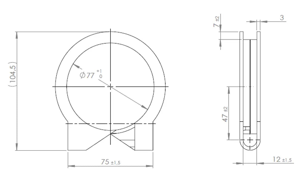 Fascetta per marca camion, Ø=74-77 mm, ALU - 99077