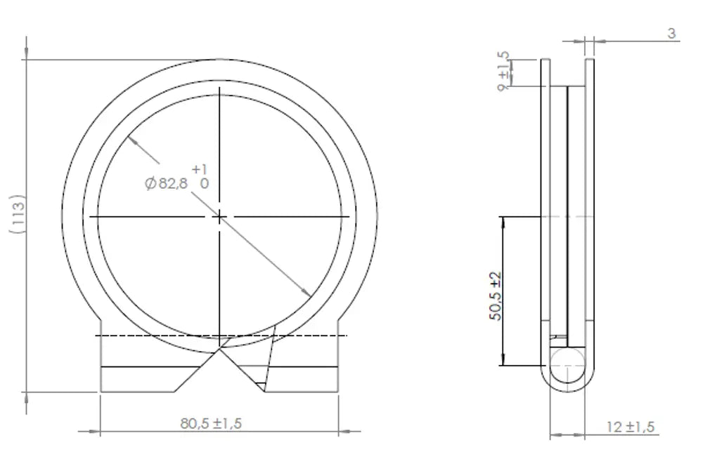 Fascetta per marca camion, Ø=78-82 mm, ALU - 99083