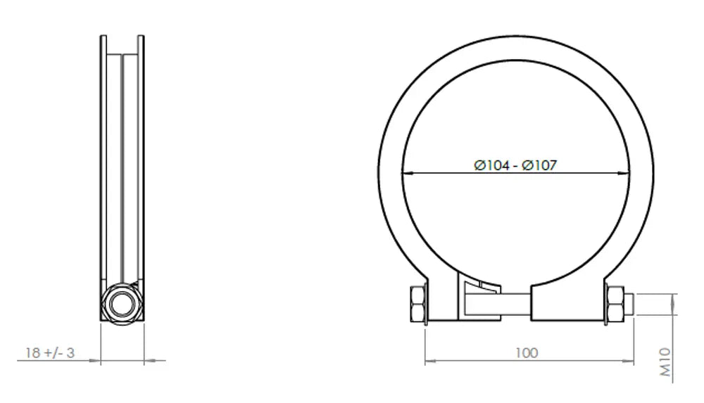 Fascetta per marca camion per Volvo, Ø=104-107 mm, ALU - 99108