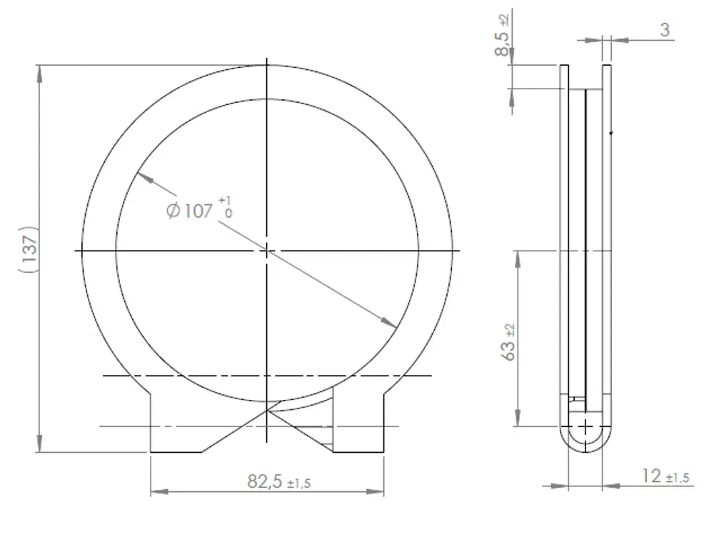 Fascetta per marca camion per Volvo, Ø=104-107 mm, INOX - 99109