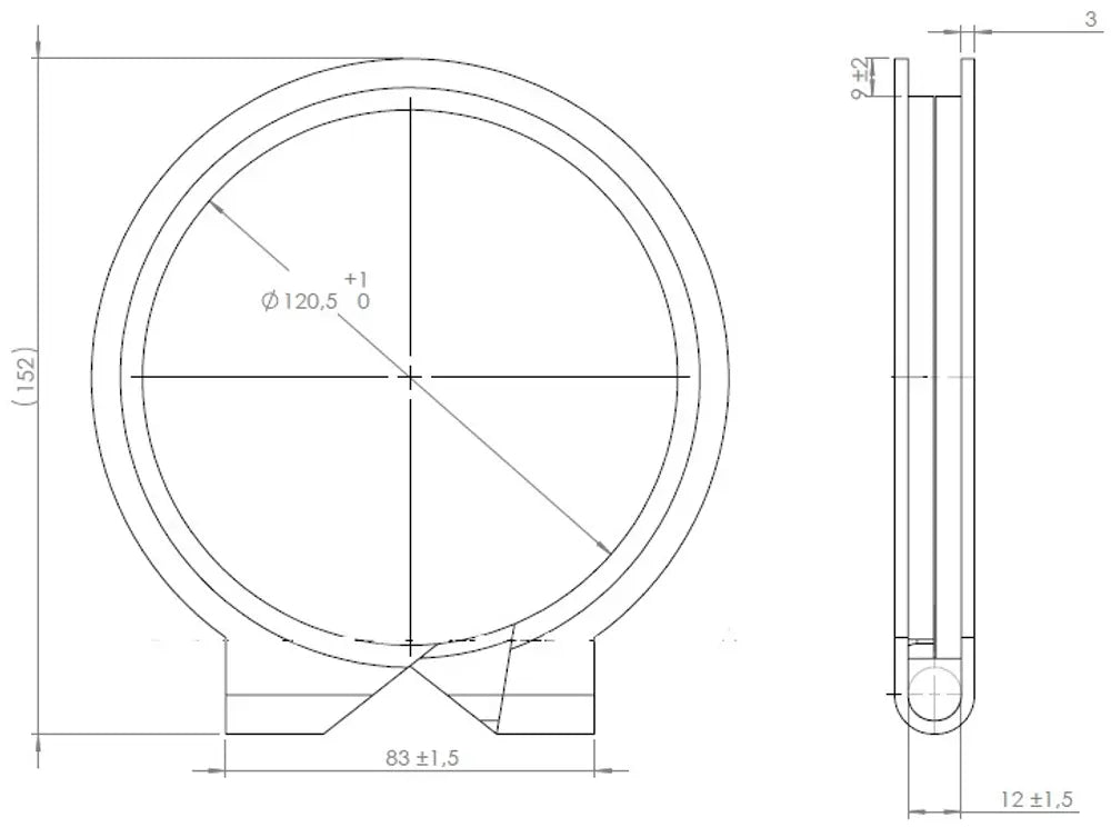 Fascetta per marca camion per Volvo, Ø=115-120 mm, ALU - 99120