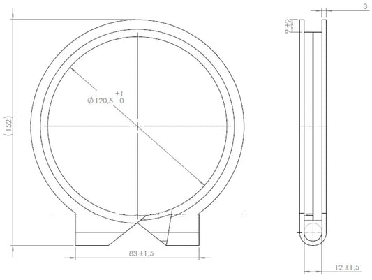 Fascetta per marca camion per Volvo, Ø=115-120 mm, ALU - 99120