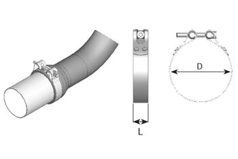 HoseFit Fascetta per Iveco, Ø=112-121 / L=20 mm, INOX - 99214