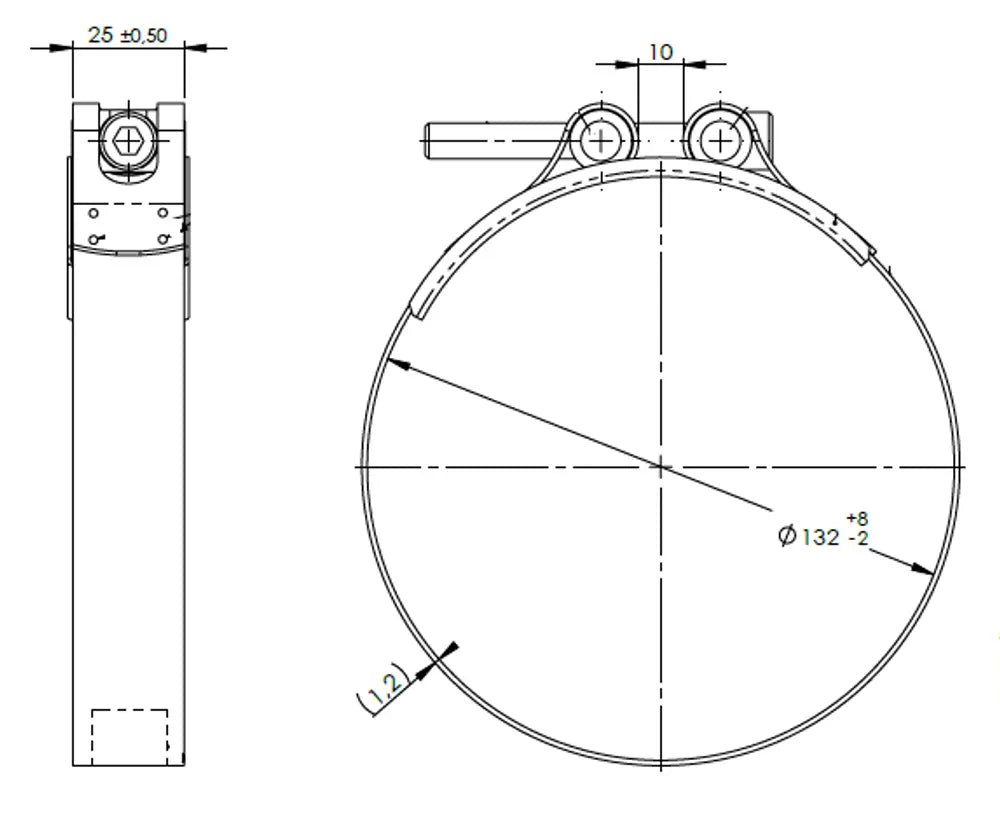 HoseFit Fascetta, Ø=130-140 / L=30 mm, INOX - 99235