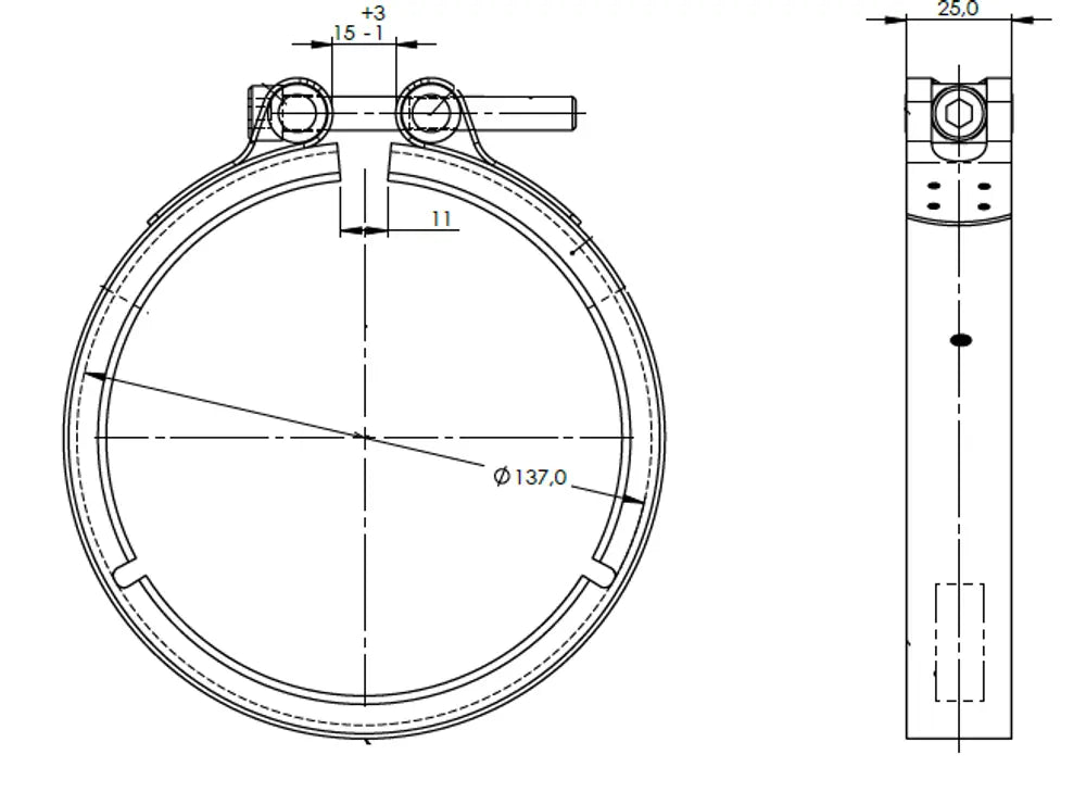 Fascetta a V Single Bolt, Ø=114.3 / L=25 mm, INOX - 99682