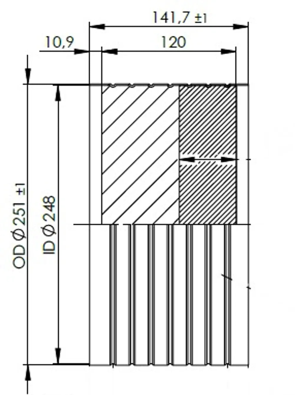 Substrato da incasso per Iveco - 9AA031