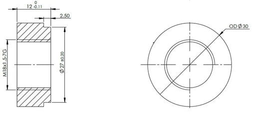 Sensore Bushing, M18x1.5 - 9BB022