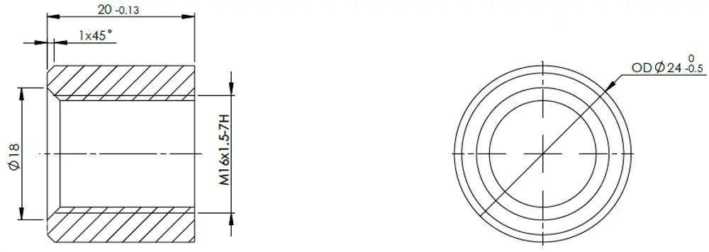 Sensore Bushing, M16x1.5 - 9BB024
