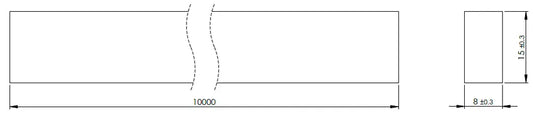Wire Mesh Ribbon, 15x8MM, L=10000MM - 9BB082