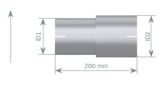 Adattatore per tubo ID/ID=76.7/103 L=200, ALU - 93777