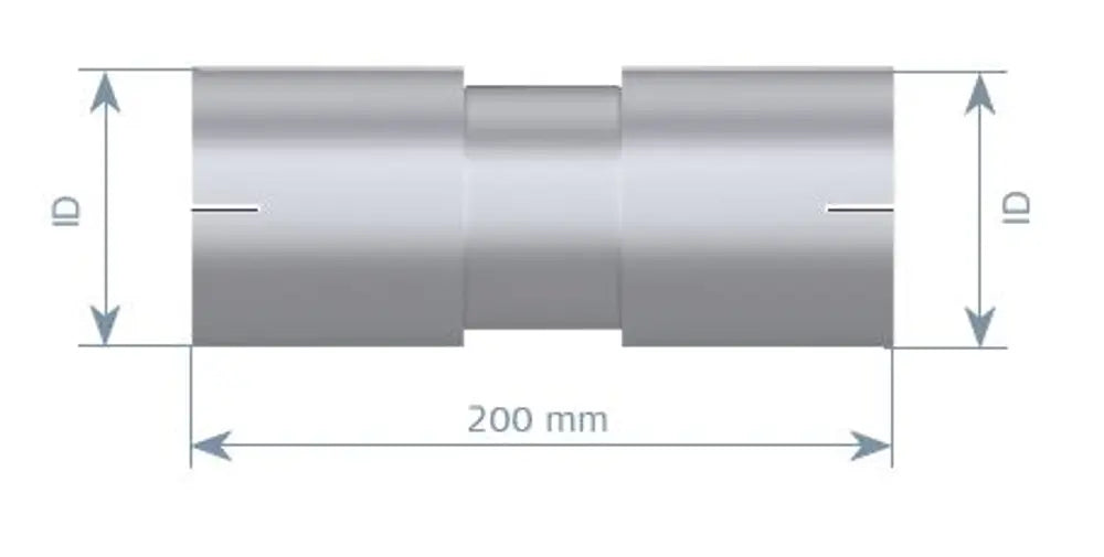 Raccordo per tubo, ID=81 / L=270, ALU - 93779